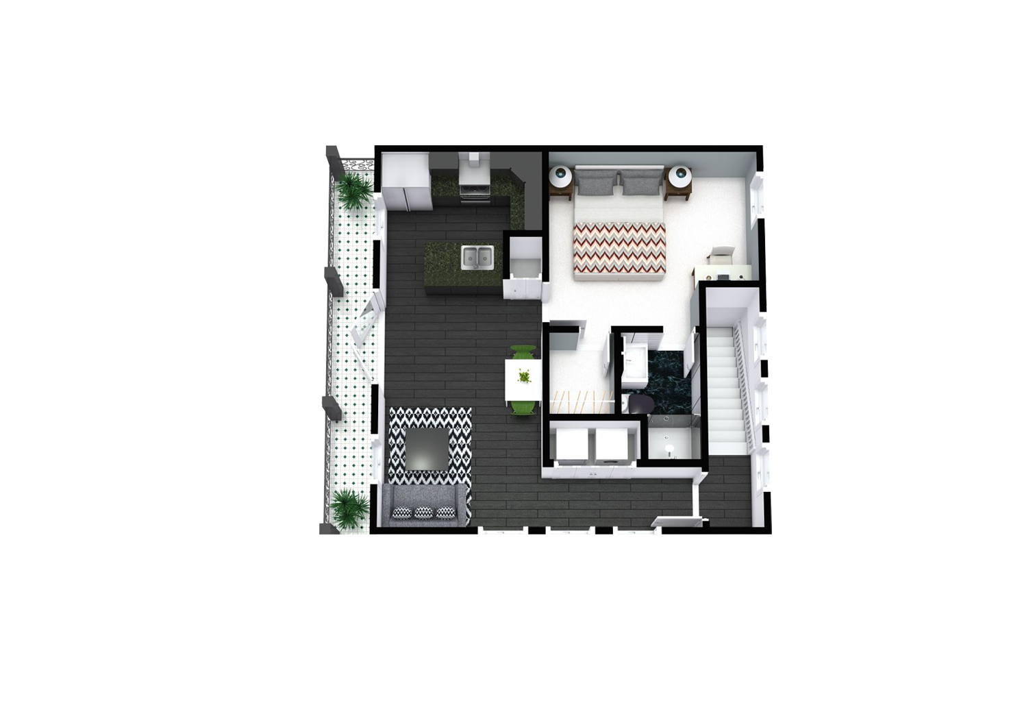 Kompakte Wohnung
